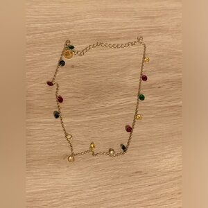 GOLD TONED RAINBOW CHOKER NECKLACE